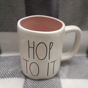 Rae Dunn HOP TO IT mug